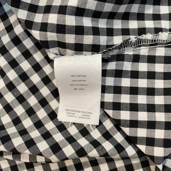Oversized Madewell Gingham-Play Button-Down Shirt - Size XXS - Picture 15 of 16